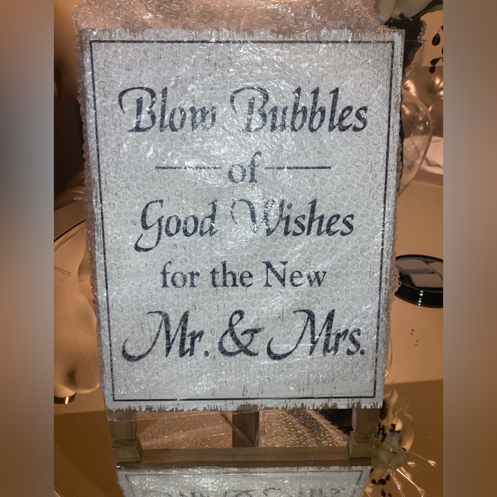 WoodenBubble Sign For Wedding